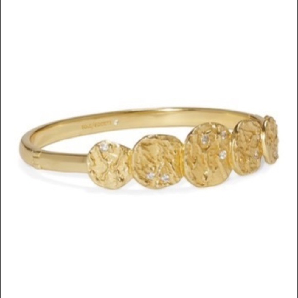 Sole Society Gold Button Hinge Bangle